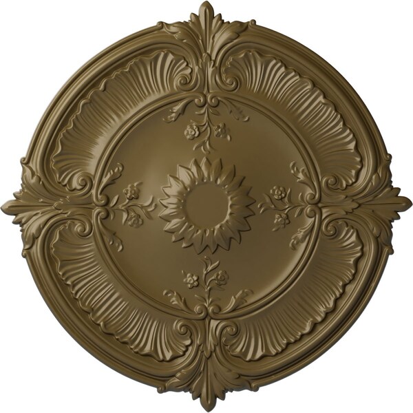 Ekena Millwork Attica Acanthus Leaf Ceiling Medallion (Canopies up to 3 1/4"), 30 1/8"OD x 1 1/2"P, Mississippi Mud CM30ATMMF - main